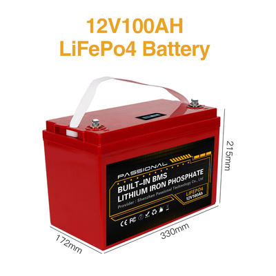 πακέτο μπαταριών λίθιου 12V 100Ah LiFePO4 για Forklift ενεργειακής αποθήκευσης το ηλεκτρικό ποδήλατο μηχανικών δίκυκλων Ε της EV
